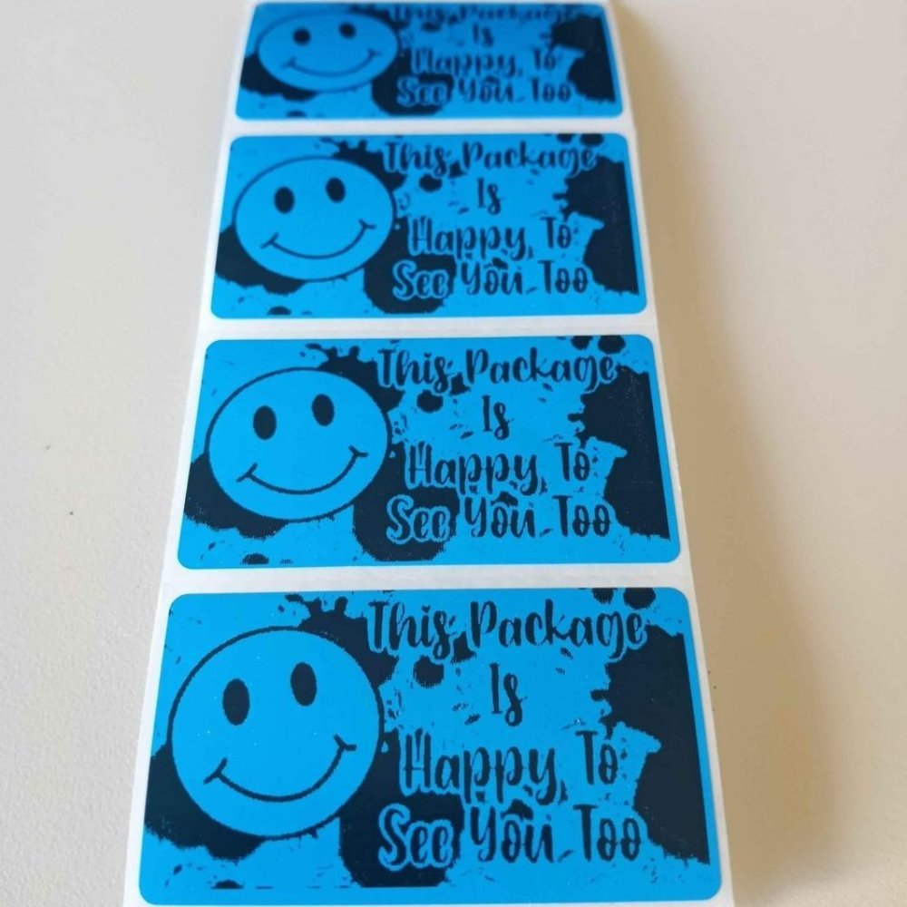 💙100 Happy To See You- Shipping Labels Thermal Packaging Stickers 2.25"x1.25"💙